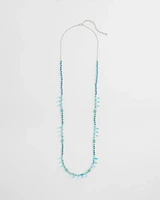 Teal Beaded Single Strand Necklace