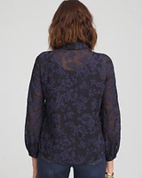 Floral Jacquard Blouse
