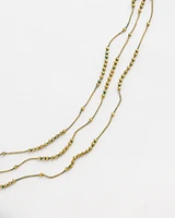 Multi Strand Gold-Tone Necklace