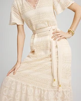 Petite Crochet-Lace Maxi Dress