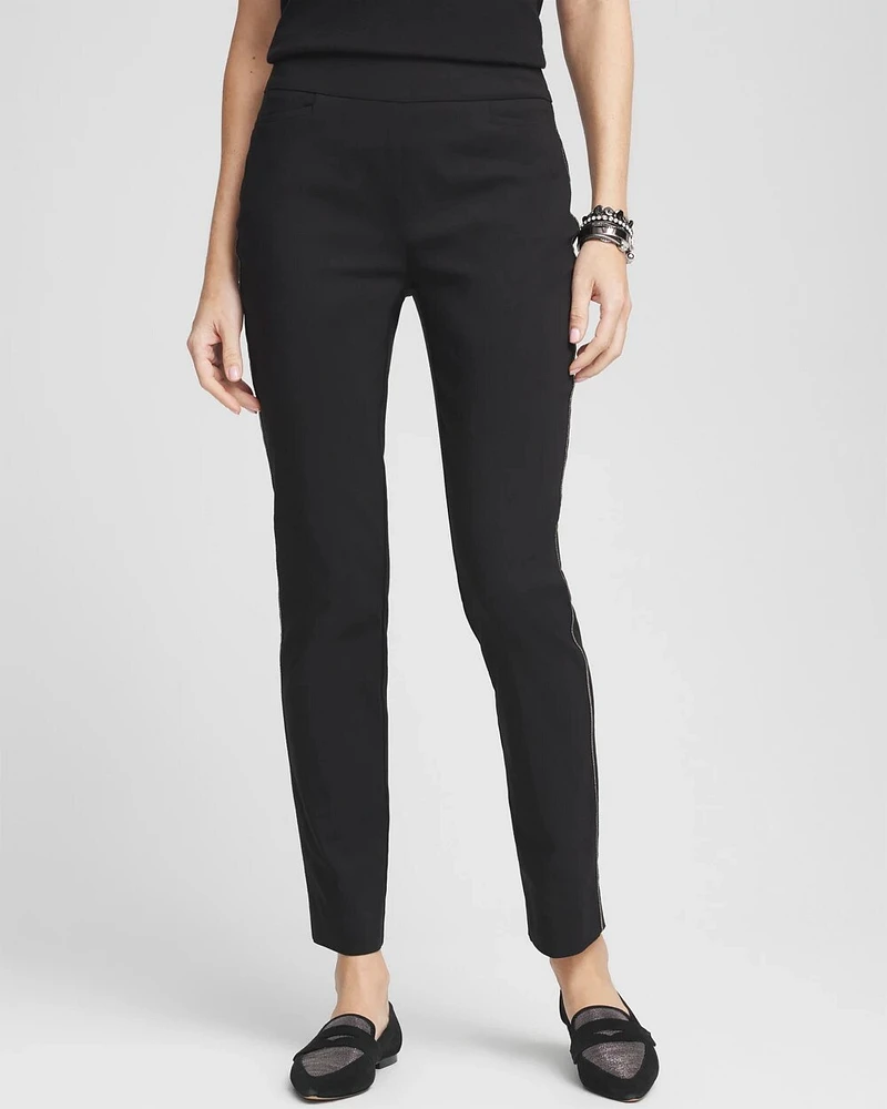 Brigitte Beaded Slim Ankle Pants
