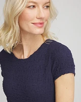 Textured Cap Sleeve Tee