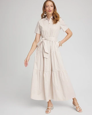 Poplin Stripe Shirt Dress