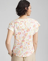 Slub Keyhole-Neck Tee