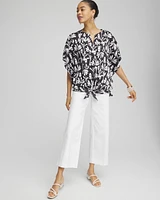 Artisan Satin Tie-Front Tunic
