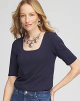 Contour Cotton™ Square Neck Tee