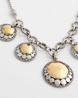 Mixed Metal Pendants Necklace
