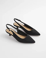 Celeste Microsuede Slingback Heels