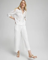 Mixed Eyelet Cotton Shirt