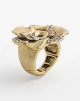 Stretch Pavé Rose Ring