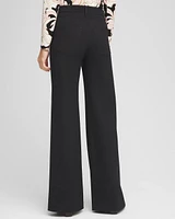 High Rise Wide Leg Ponte Pants