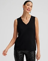Spun Rayon V-Neck Tank