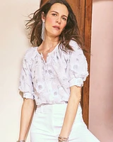 Applique Embroidered Top