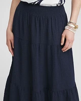 Smocked Waist Tiered Skirt