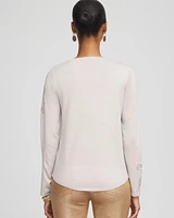 Embellished V-neck Pullover Sweater