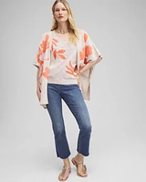 Linen Blend Embroidered Pullover Sweater