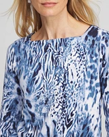 Animal Print Square Neck Tunic