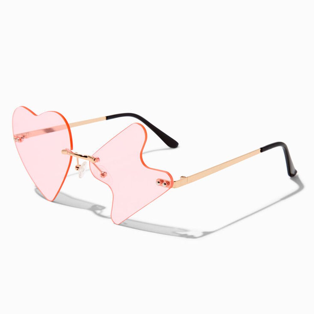 Rose Gold Tinted Mod Sunglasses - Blush