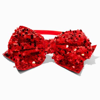 Red Sequin Bow Headband