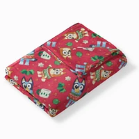 Bluey Festive Sweaters Hugger Pillow & Silk Touch Blanket Set