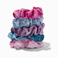 Velvet Sheen Mixed Hair Scrunchies - 5 Pack