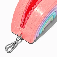 Rainbow Jelly Coin Purse Keychain