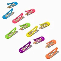 Claire's Club Neon Rainbow Snap Hair Clips - 12 Pack
