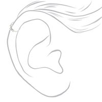 Sterling Silver 22G Crystal Cartilage Hoop Earring