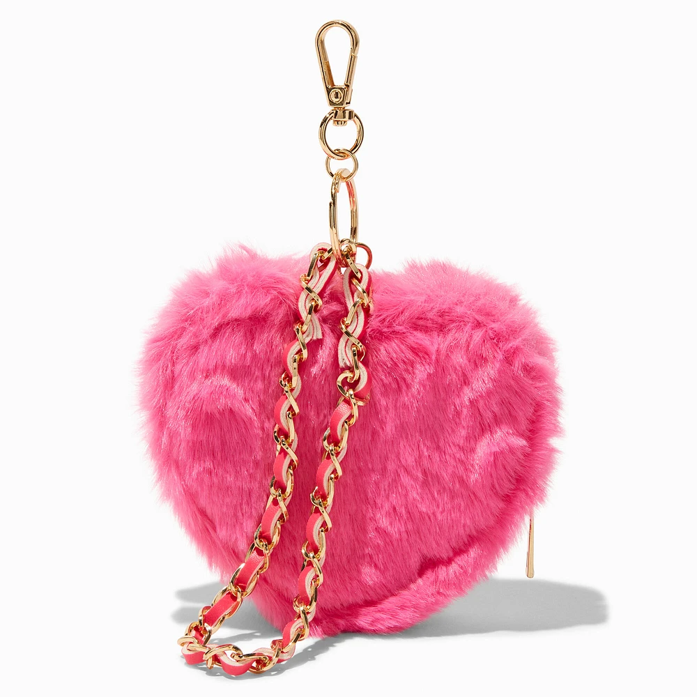 Fuchsia Heart Coin Purse