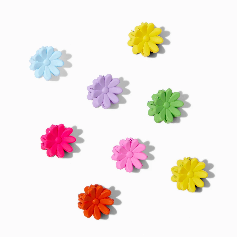 Claire's Club Rainbow Flower Mini Hair Claws - 20 Pack