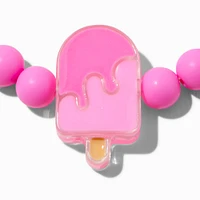 Claire's Club Matte Pink Ice Pop Stretch Bracelet