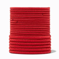 Red Luxe Hair Ties - 21 Pack