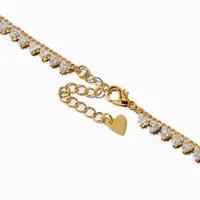 C LUXE by Claire's 18k Yellow Gold Plated Cubic Zirconia Triangle Tennis Necklace