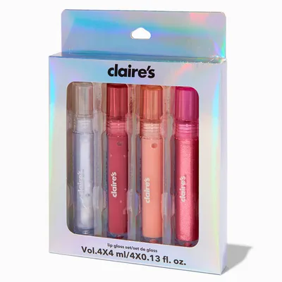 Pink Monochromatic Lip Gloss Wand Set - 4 Pack