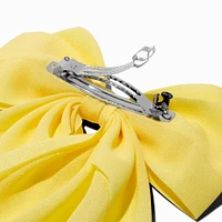 Lemon Yellow Long Tail Hair Bow Clip