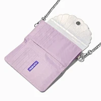 Iridescent Seashell Crossbody Wallet