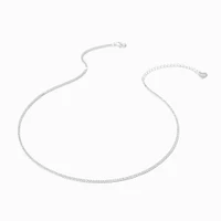 C LUXE by Claire's Sterling Silver Cubic Zirconia Cup Chain Necklace