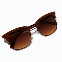 Brown Browline Sunglasses