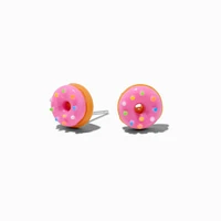 C LUXE by Claire's Sterling Silver Post Pink Sprinkles Donut Stud Earrings