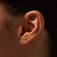 Gold-tone Mini Pegasus Stud Earrings