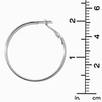 Silver-tone Graduated Textured Hoop Earrings - 3 Pack