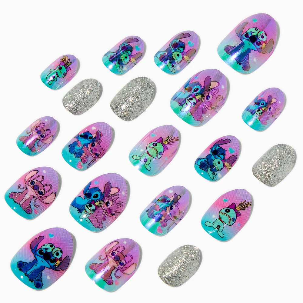 Disney Stitch Claire's Exclusive BFF Stiletto Press On Faux Nail Set - 20 Pack