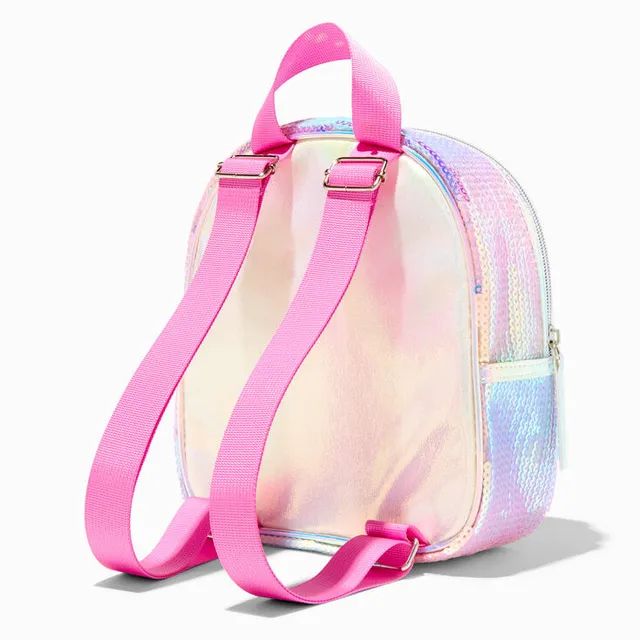 Claire's Club Iridescent Unicorn Mini Backpack - Lilac