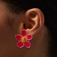 Enamel Flower Stud Earrings