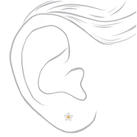 Daisy Stud Earrings - White