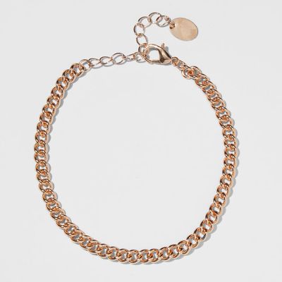 Gold 3MM Curb Chain Link Bracelet