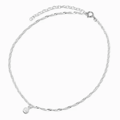 C LUXE by Claire's Sterling Silver Twisted Chain Anklet
