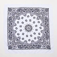 White Paisley Bandana Headwrap