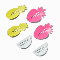 Claire's Club Summer Fruit Large Snap Hair Clips - 6 Pack