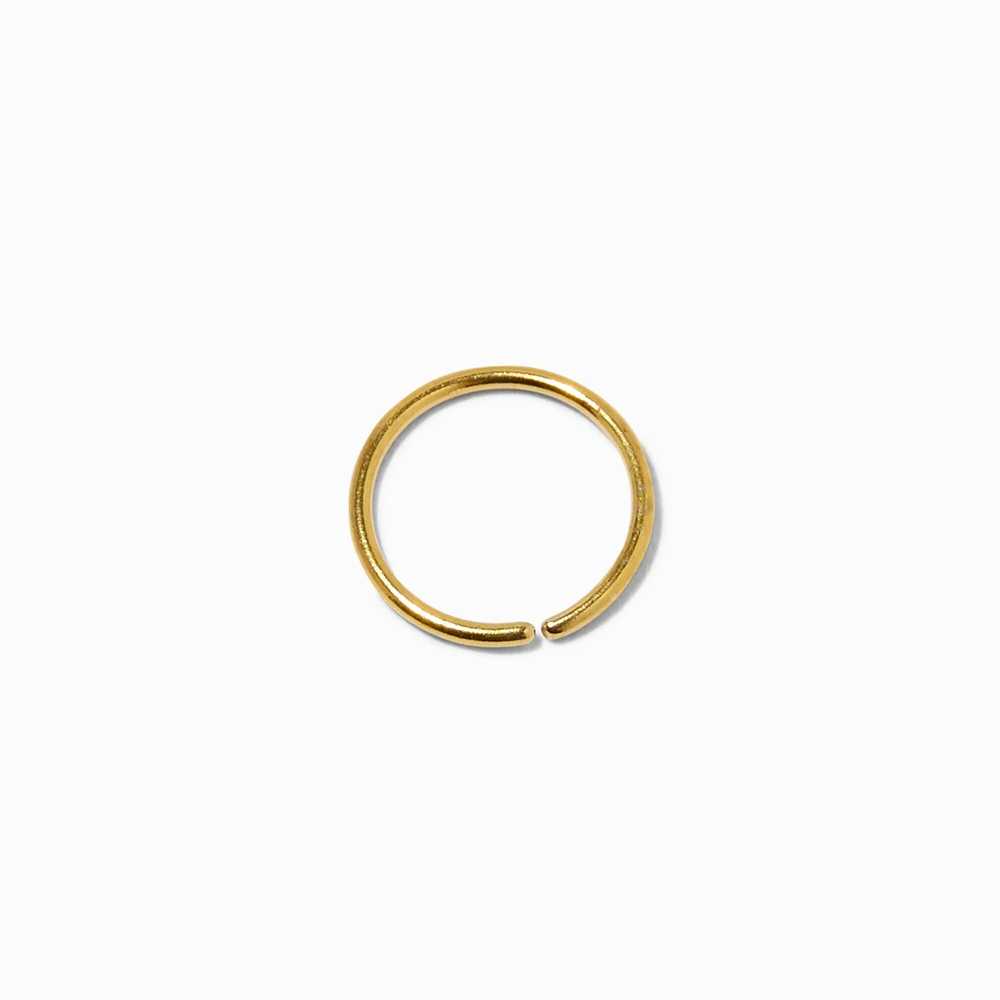 20G Gold-tone Stainless Steel Mixed Nose Hoops - 3 Pack